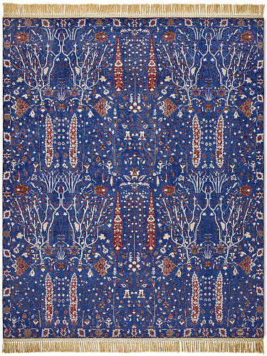 Pine Garden Blue luxe vloerkleed