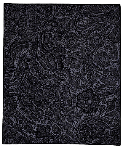 Lace zwart vloerkleed