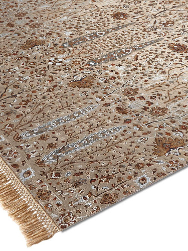 Pine Garden grijs / groen luxe vloerkleed