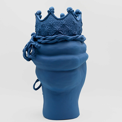 Moor's Head blauwe sculptuur