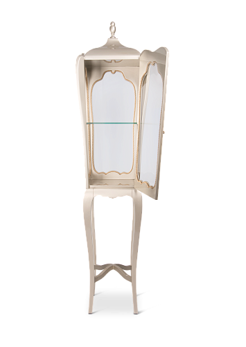 Empire smalle crème vitrinekast