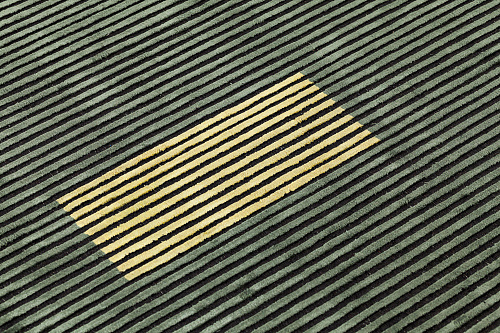 Handloom viscose lijnen vloerkleed