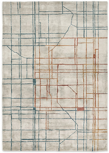 Linen Grid design vloerkleed