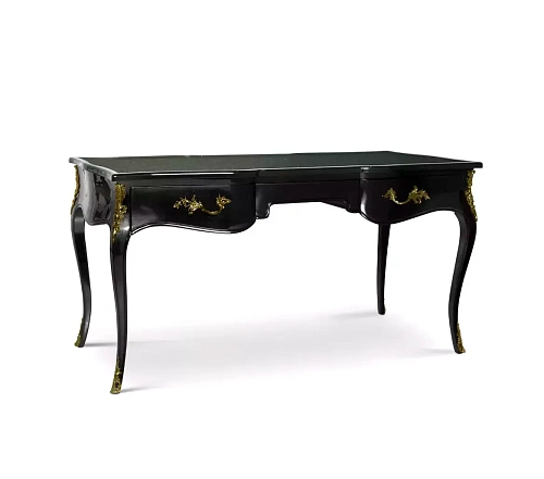 Exotische pauwenveer blad ormolu bureau