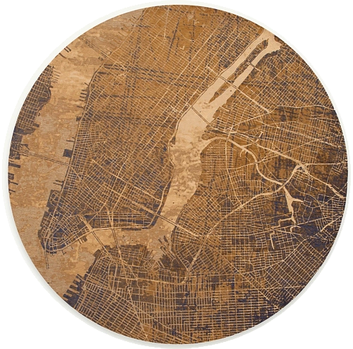 Gatsby Gold rond vloerkleed