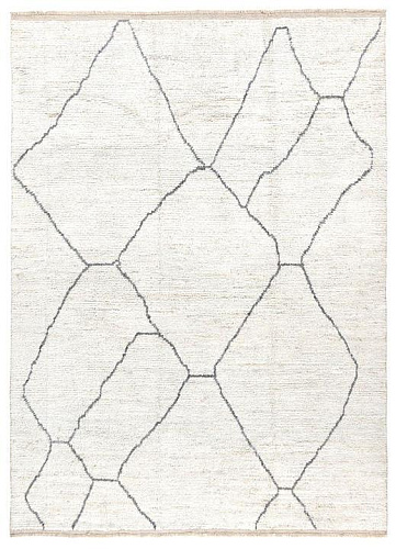 Berber wit hoogpolig tapijt