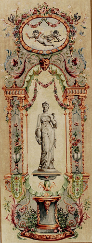 Door Statue Elysee Palace wandtapijt