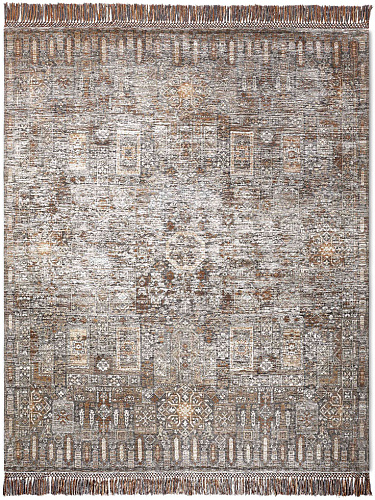 Agra Charcoal handgemaakte luxe vloerkleed