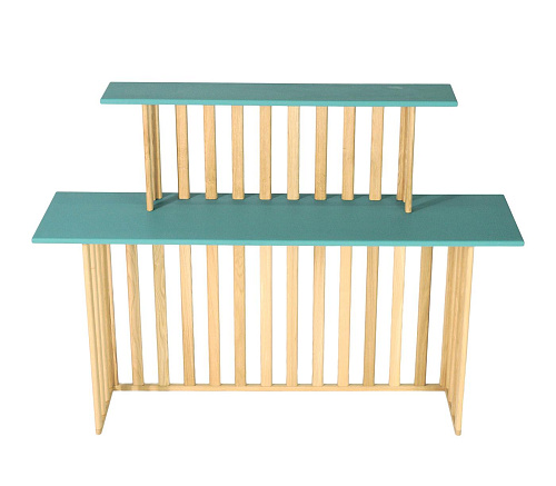 Groene twee-niveau consoletafel