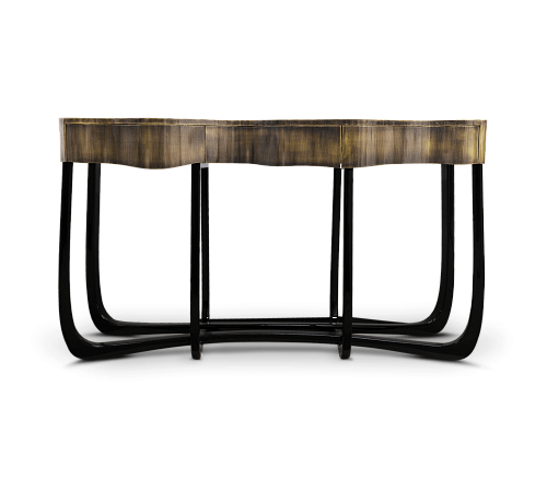 Serpentine patina console