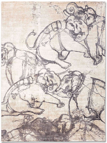 Elephants handgeweven vloerkleed