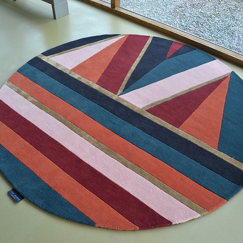 Sahara rond bordeaux tapijt