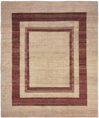 Mauro triple border rood vloerkleed