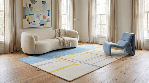 Linear Atlas handgemaakt vloerkleed