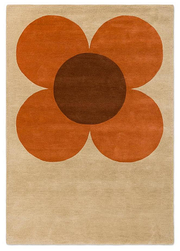 Flower Placement Pumpkin/Ecru vloerkleed