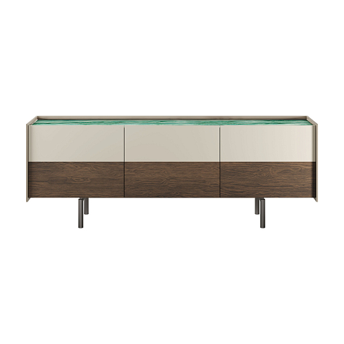 Acadea glazen dressoir met drie deuren