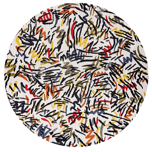 Street Graph rond vloerkleed