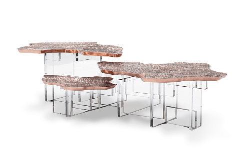 Caspian koperen salontafel