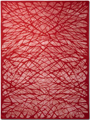 Dresden Red luxe handgeknoopt vloerkleed