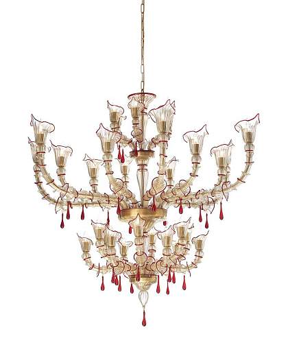 Gold Rezzonico Murano Glas Kroonluchter