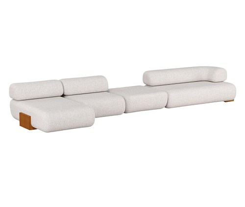 Carmel houten modulaire bank