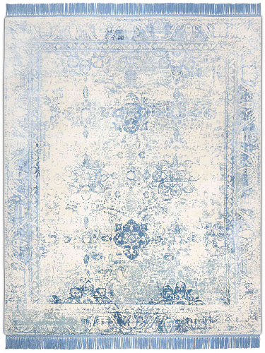 Lichtblauw luxe vloerkleed