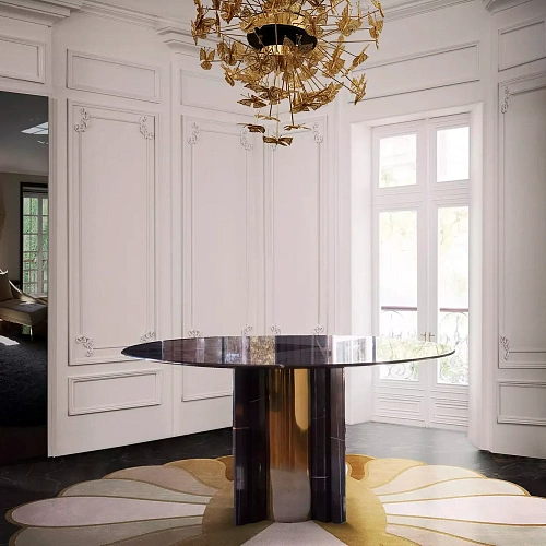 Parisienne Nero Marquina marmer eettafel