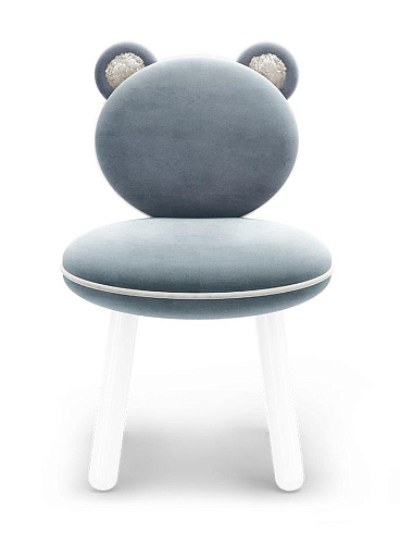 Fluffy Bear lichtblauwe kinderstoel