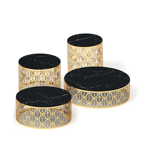 Cabaret gouden bijzettafel