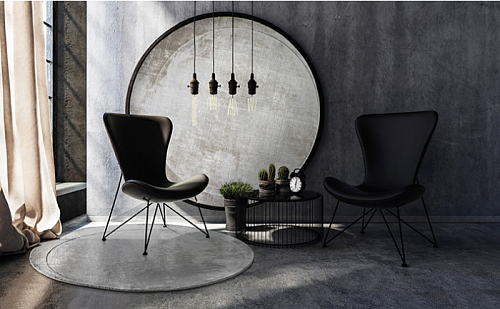 Luna Sand rond tapijt