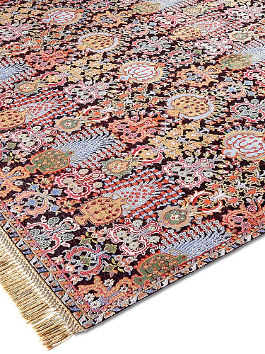 Isfahan Purple luxe handgeknoopt vloerkleed