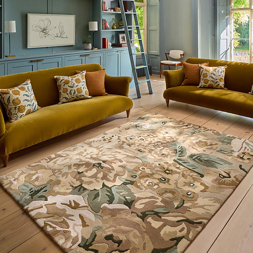 Rose & Peony Birch vloerkleed