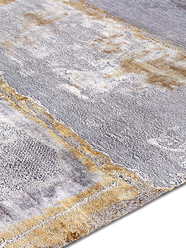 Silver White Grey handgeweven vloerkleed