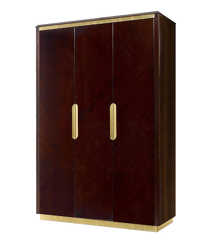 3-Deurs Donkerhout Kast