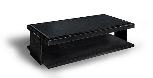 Salontafel met cedar planken en metalen poten