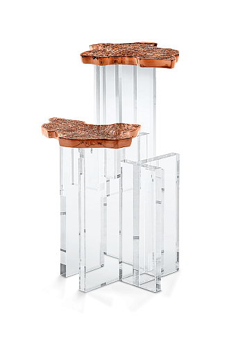 Vega koperen bijzettafel