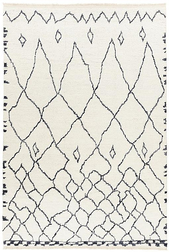 Berber wit hoogpolig vloerkleed