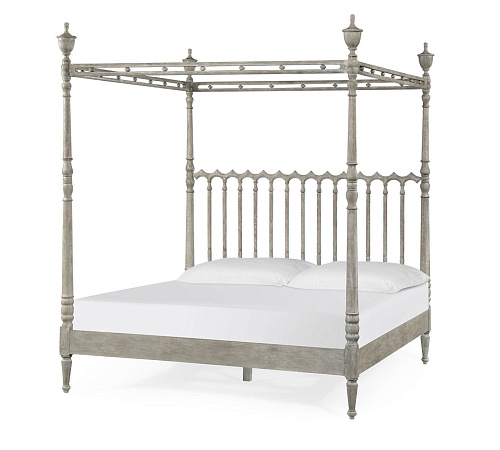 Morris King Greyed Oak bed
