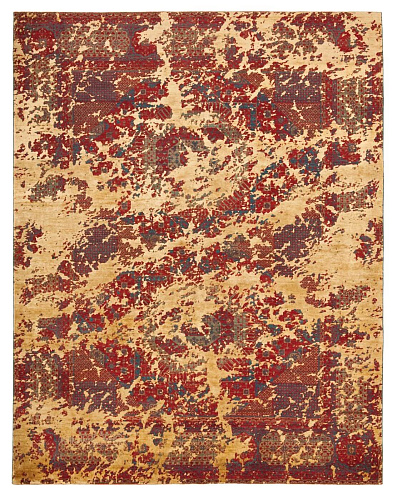 Mamluk knightsbridge double sky rood goud zijde vloerkleed
