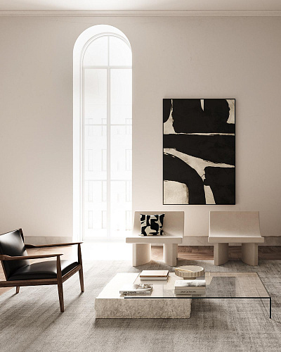 Grijze parel banaan zijde tapijt