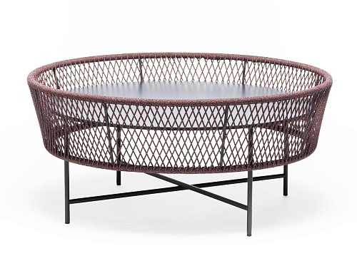 Tamburo LG Ronde Blauw & Rode Buiten Salontafel