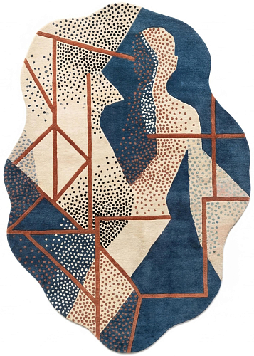 Figurative Mosaic design vloerkleed
