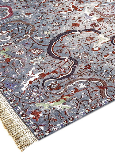 Tabriz Charcoal luxe vloerkleed