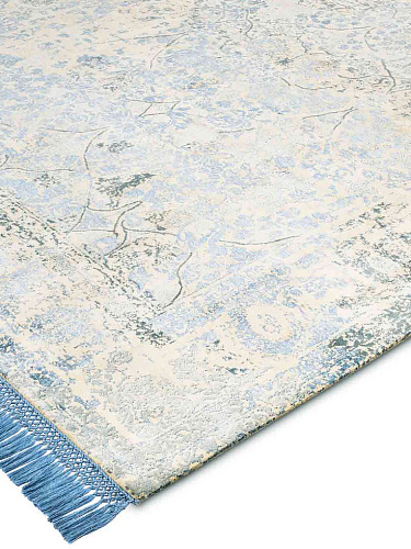 Lichtblauw luxe vloerkleed