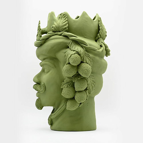 Moor's Head groene matte sculptuur
