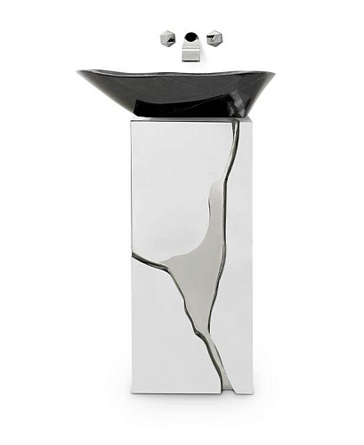 Gebroken ontwerp zuil wastafel