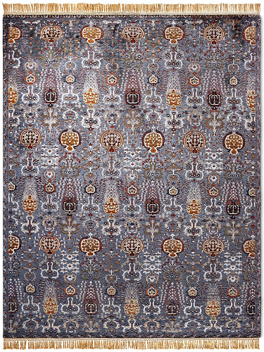 Isfahan Charcoal handgemaakte luxe vloerkleed