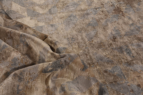 Handgeknoopt bamboe zijde abstract Indiaas vloerkleed