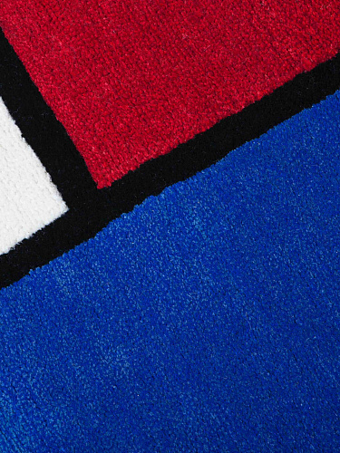 Mondriaan loper handgeweven vloerkleed