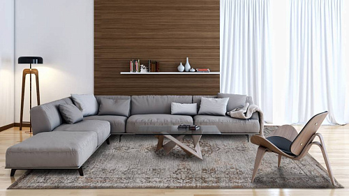 Vintage Style Grey Ebony tapijt